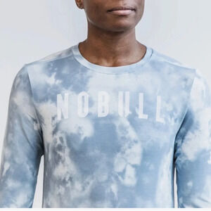 No Bull Tie Dye Long Sleeve Tee Blue & White Size XXL